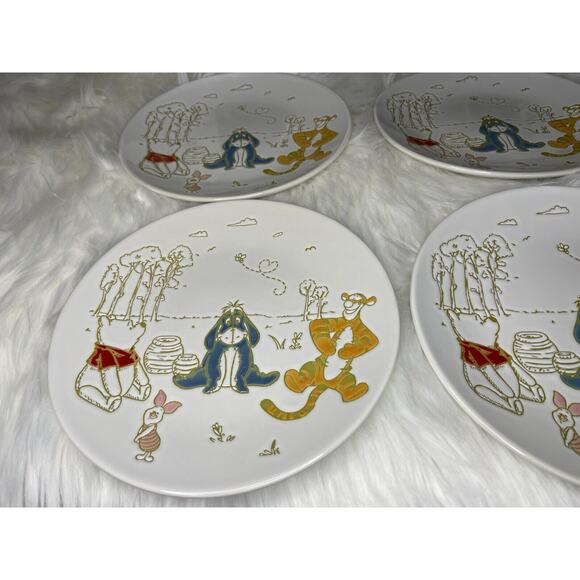 Disney Winnie The Pooh Decorative Plate Set x4 New Piglet and Friends - Picture 4 of 9
